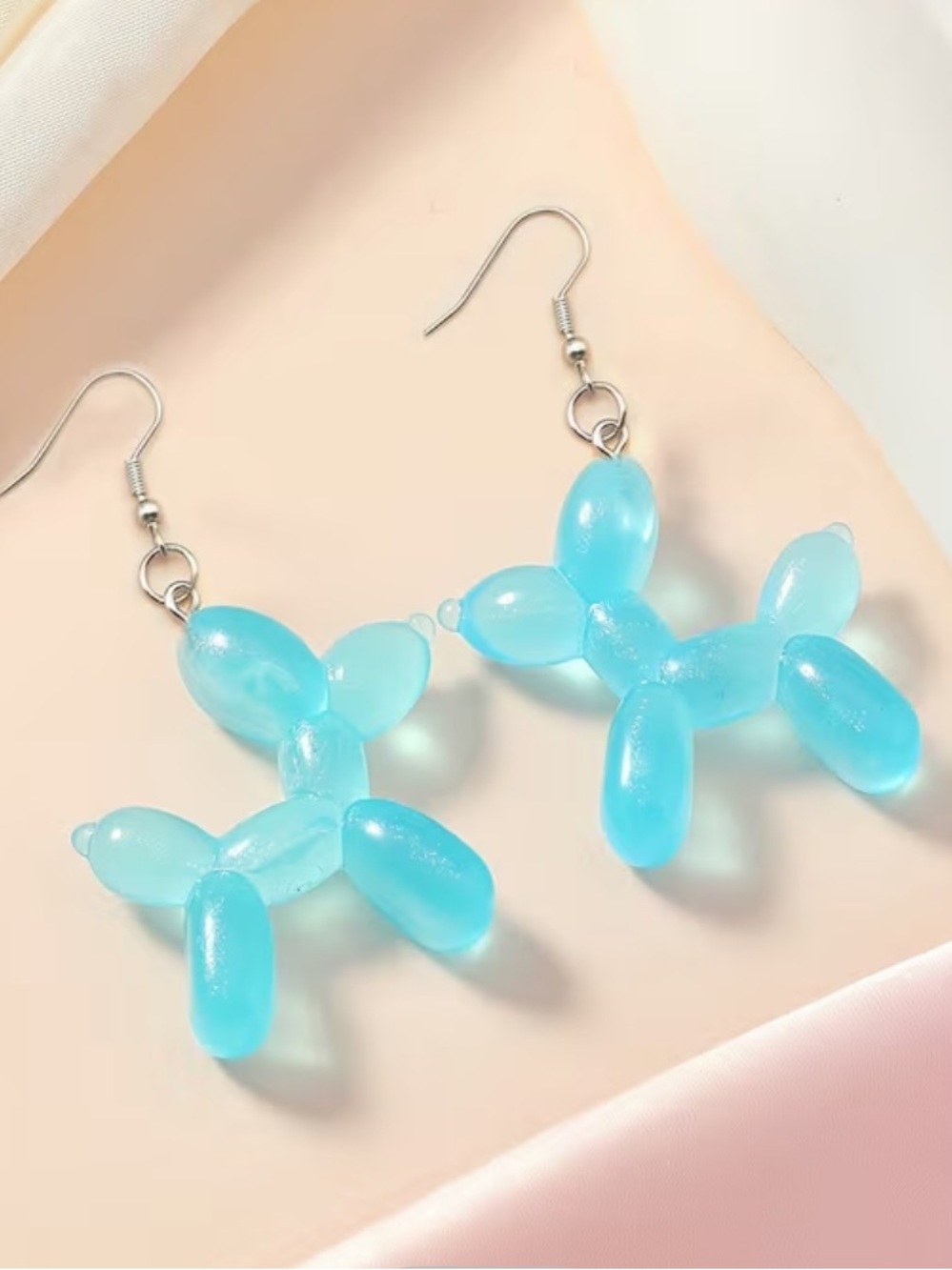 Unique Balloon Dog 3D Earrings - Blue